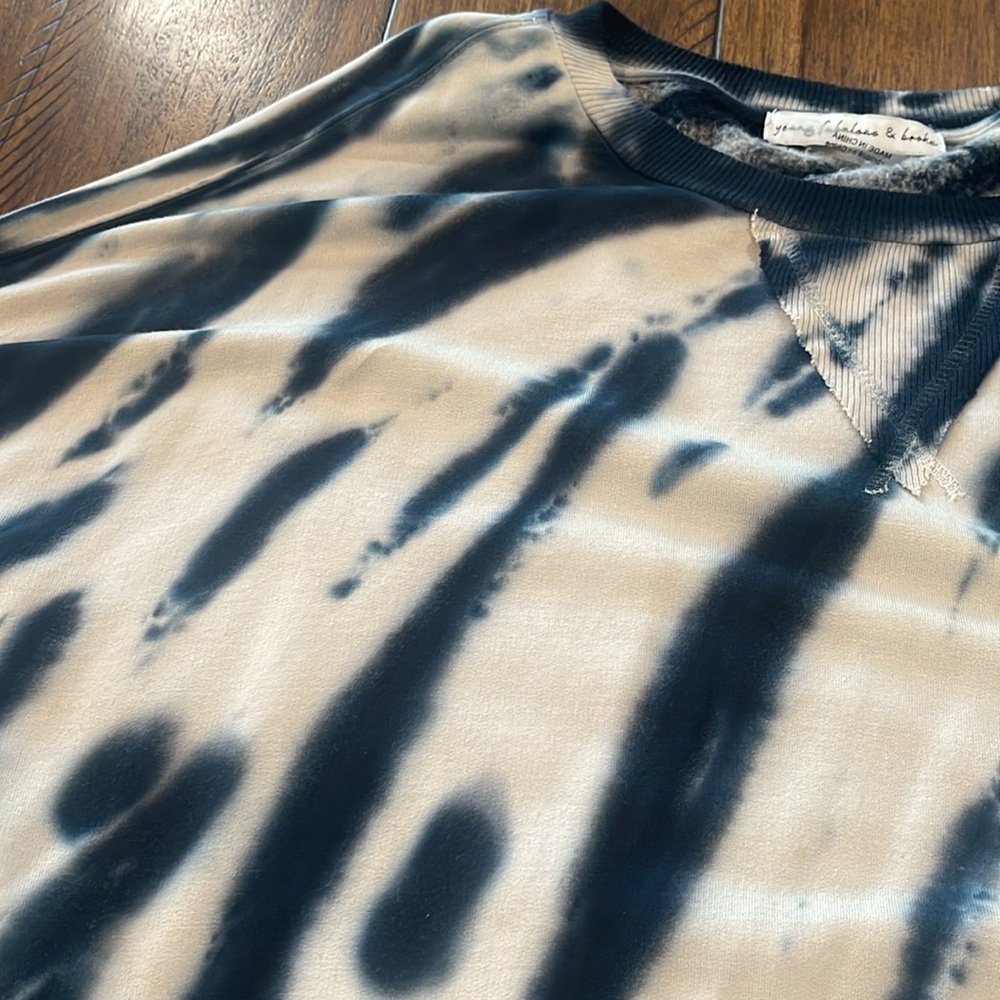 Young fabulous & Broke tie dye batwing pull over top sweater oversized size S - Picture 9 of 12